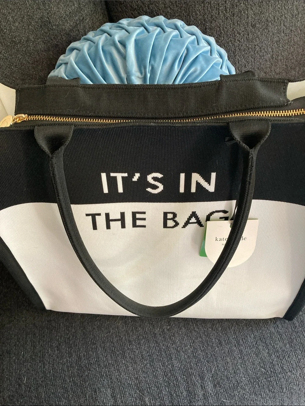 kate spade Black and White 'It's In The Bag' Tote